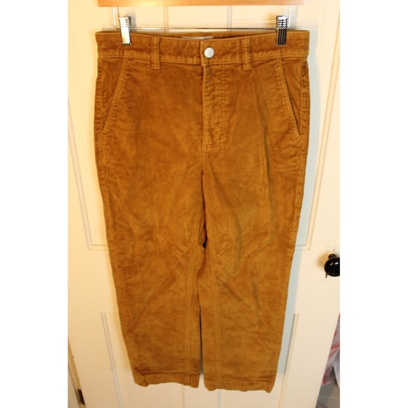 Everlane Womens Corduroy Pants Size 4 Ochre Yellow Cropped Straight Leg - Picture 1 of 4